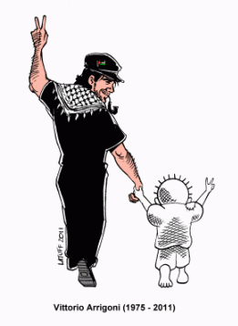Vittorio Arrigoni and Handela by Carlos Latuff